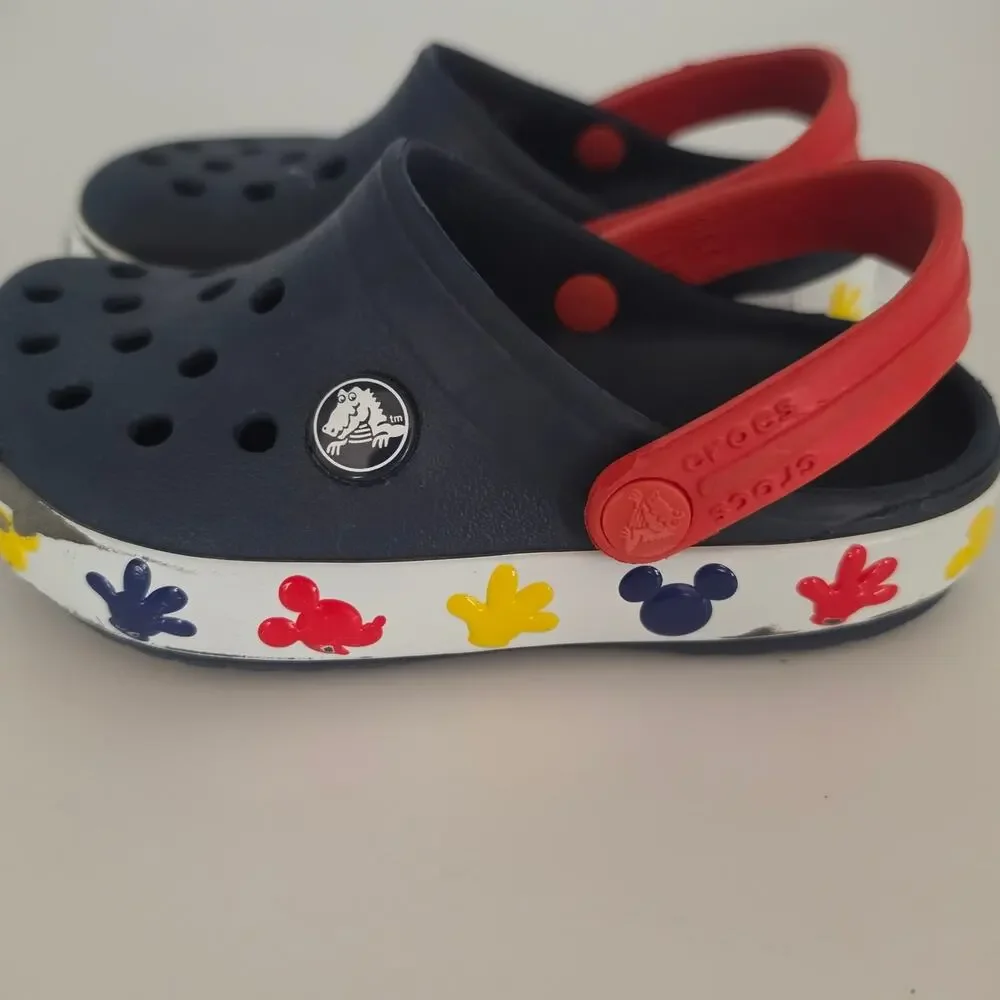 CROCS Disney Fun Lab Mickey Clog Child Size 9 Navy Bllue
